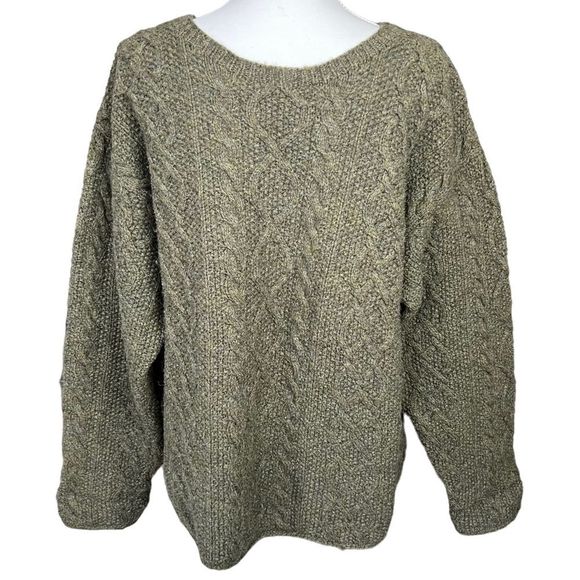 J. Crew Other - Vintage J. Crew Oarsman Chunky Wool Fisherman Pullover Sweater Dark Green Size M